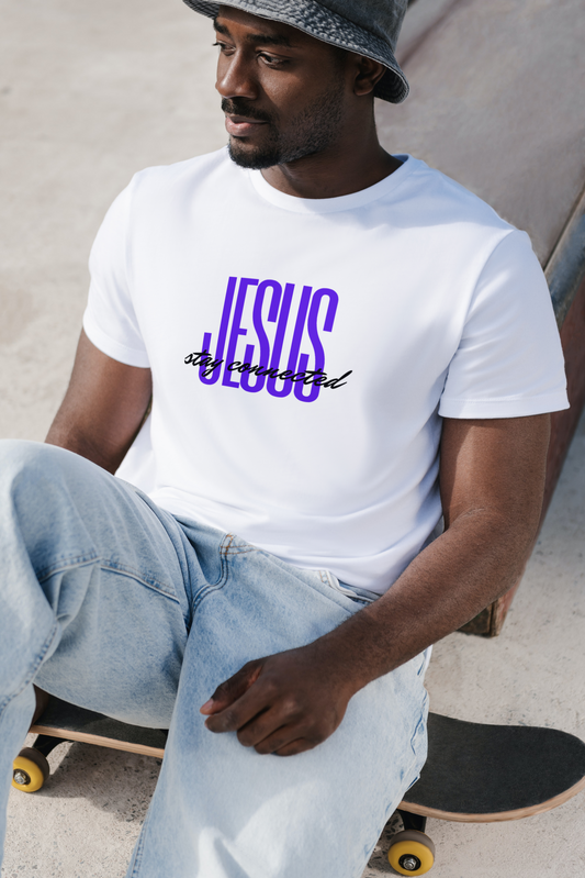 "Stay Connected" White Unisex T-shirt