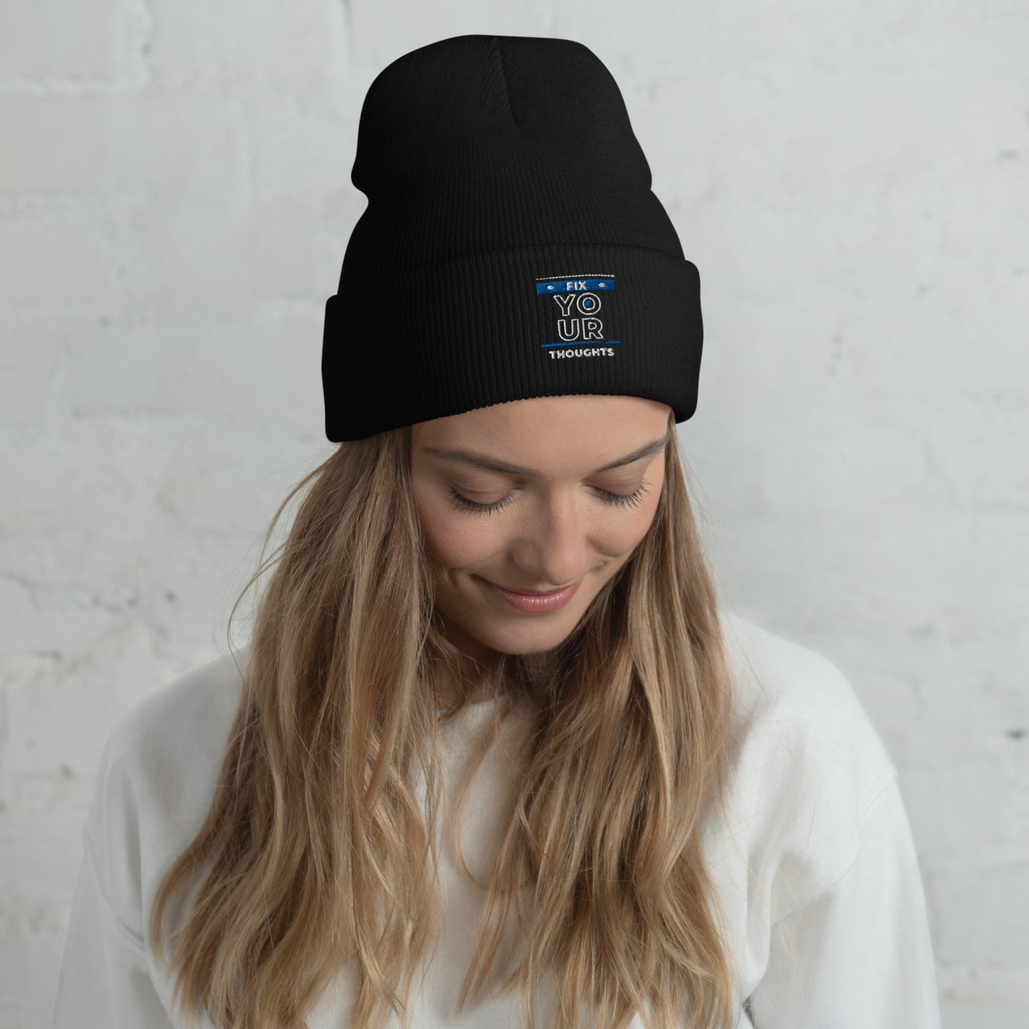 "Fix Your Thoughts" Cuffed Beanie (2 Color Options)