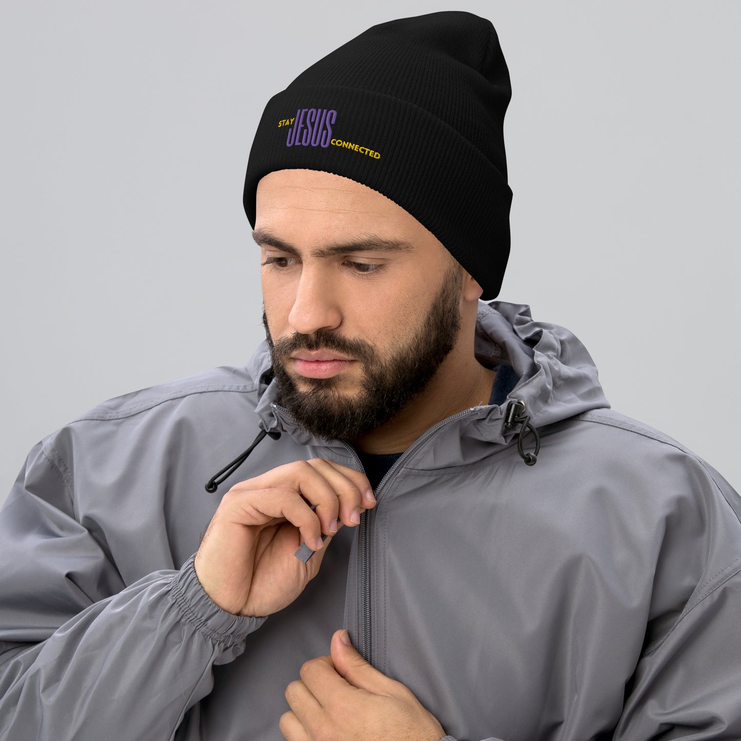 "Stay Connected" Cuffed Beanie