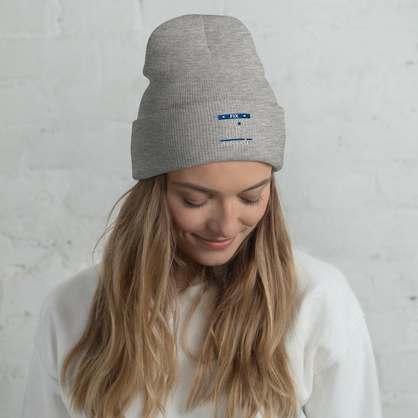 "Fix Your Thoughts" Cuffed Beanie (2 Color Options)