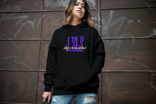 "Stay Connected" Unisex Hoodie (Purple/Yellow) (2 Color Options)