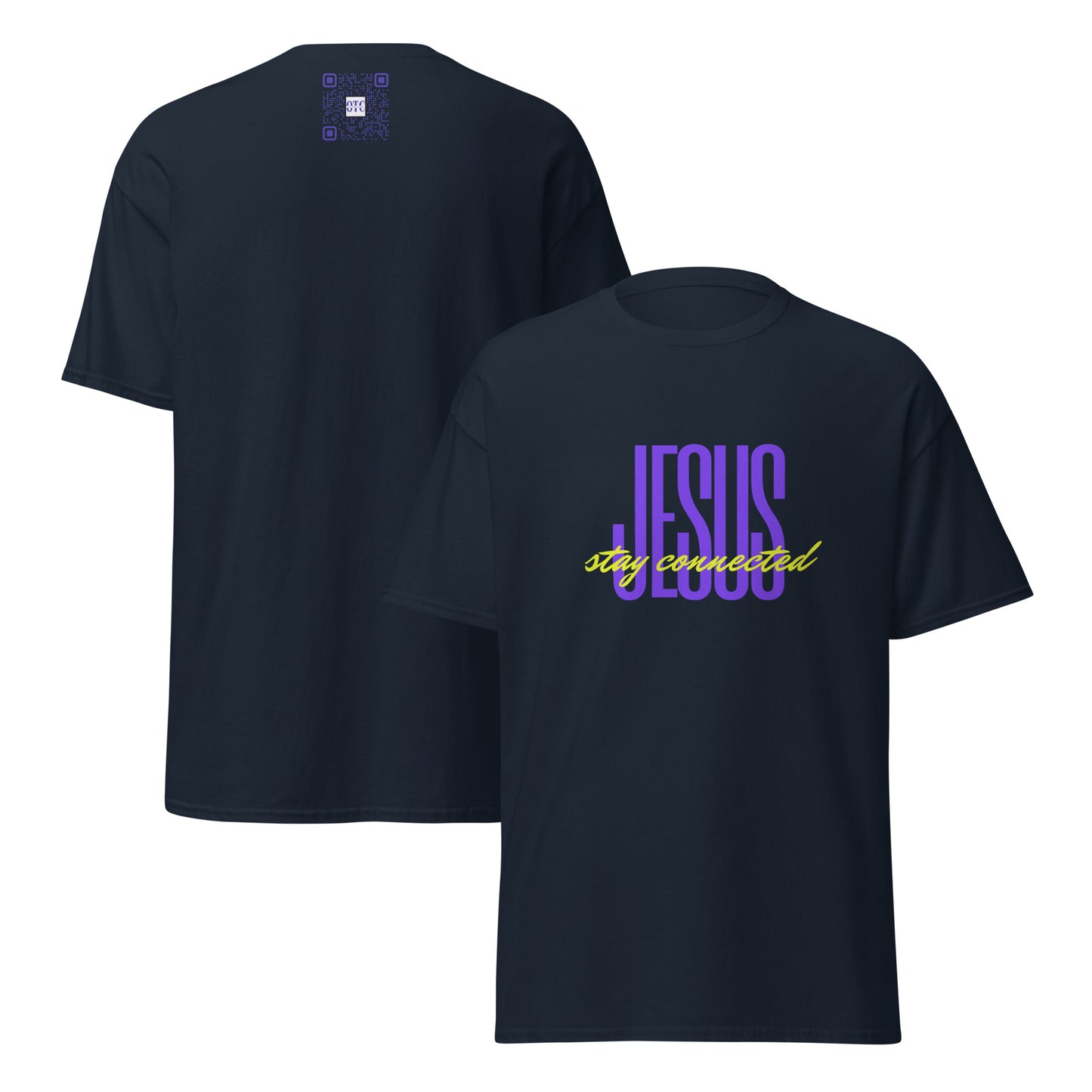 "Stay Connected" Navy Unisex Classic Tee