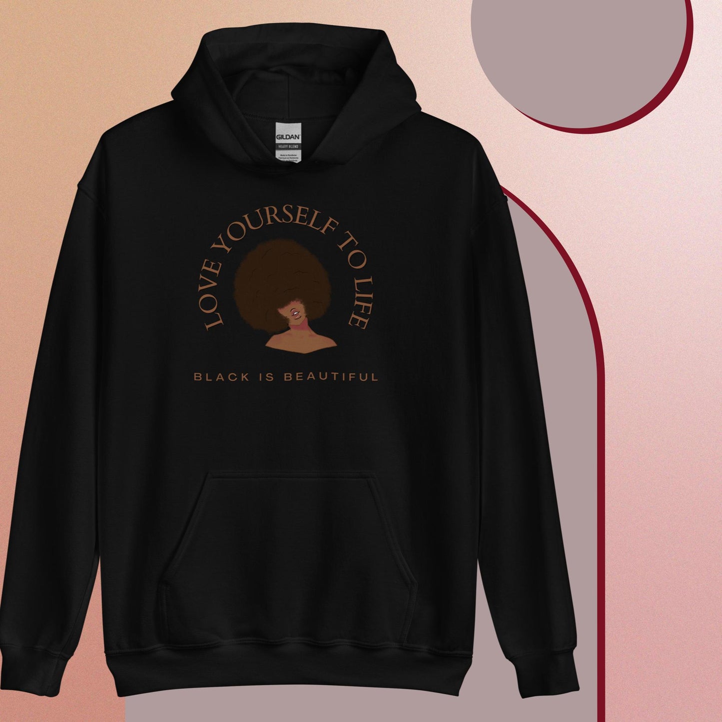 "Love Yourself to Life" (Brown) Unisex Hoodie (3 Color Options)