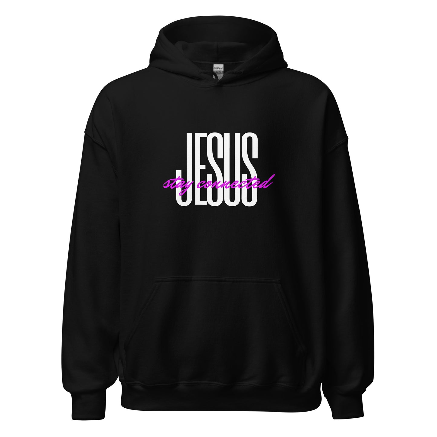 "Stay Connected" Unisex Hoodie (White/Pink) (2 Color Options)