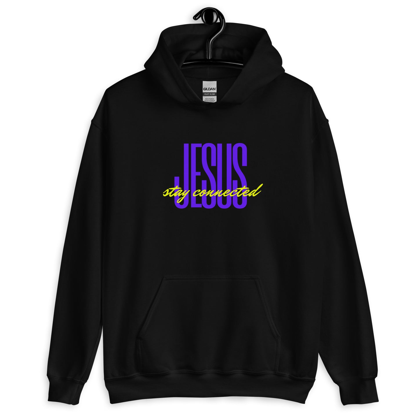 "Stay Connected" Unisex Hoodie (Purple/Yellow) (2 Color Options)