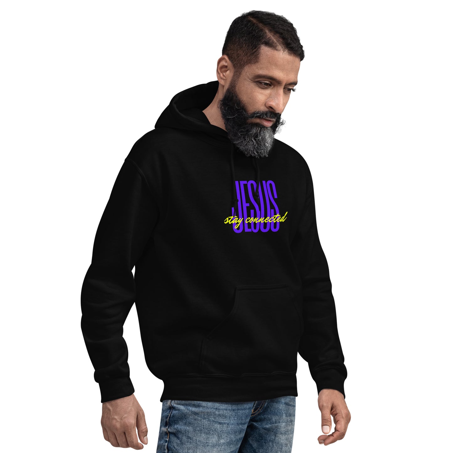 "Stay Connected" Unisex Hoodie (Purple/Yellow) (2 Color Options)