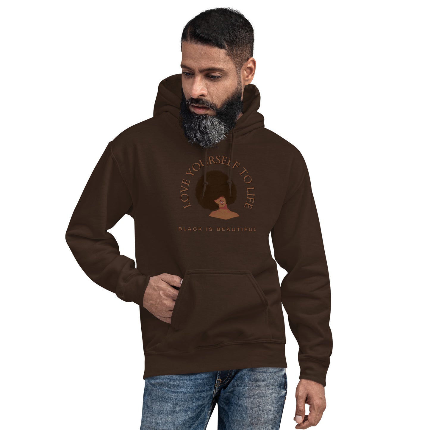 "Love Yourself to Life" (Brown) Unisex Hoodie (3 Color Options)
