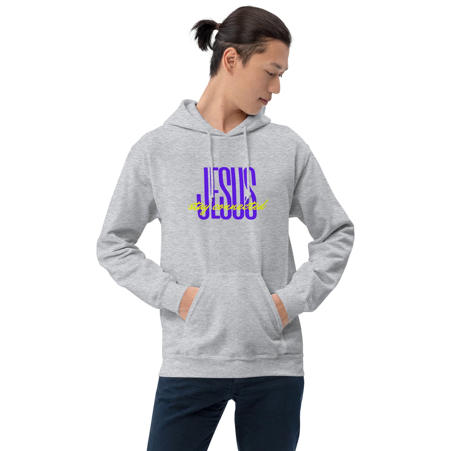 "Stay Connected" Unisex Hoodie (Purple/Yellow) (2 Color Options)