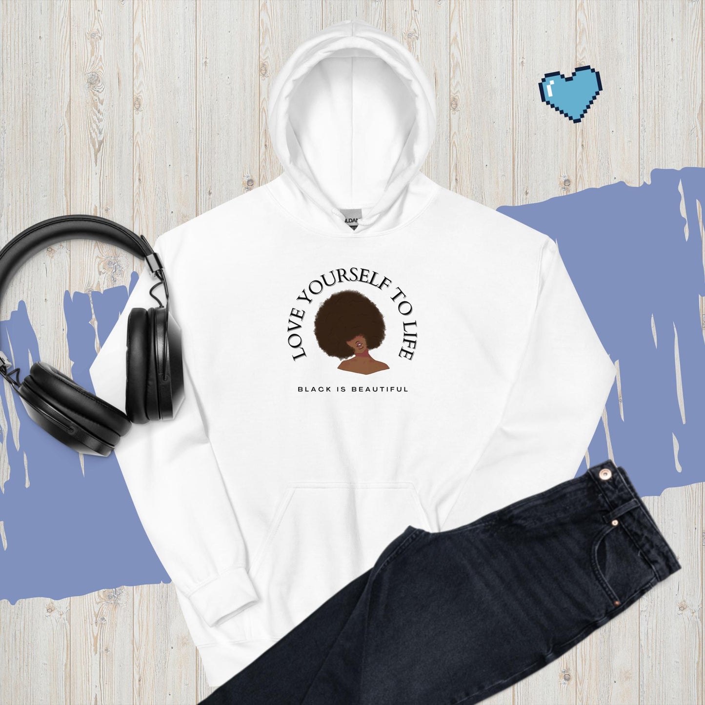 "Love Yourself to Life" (Black) Unisex Hoodie (3 Color Options)
