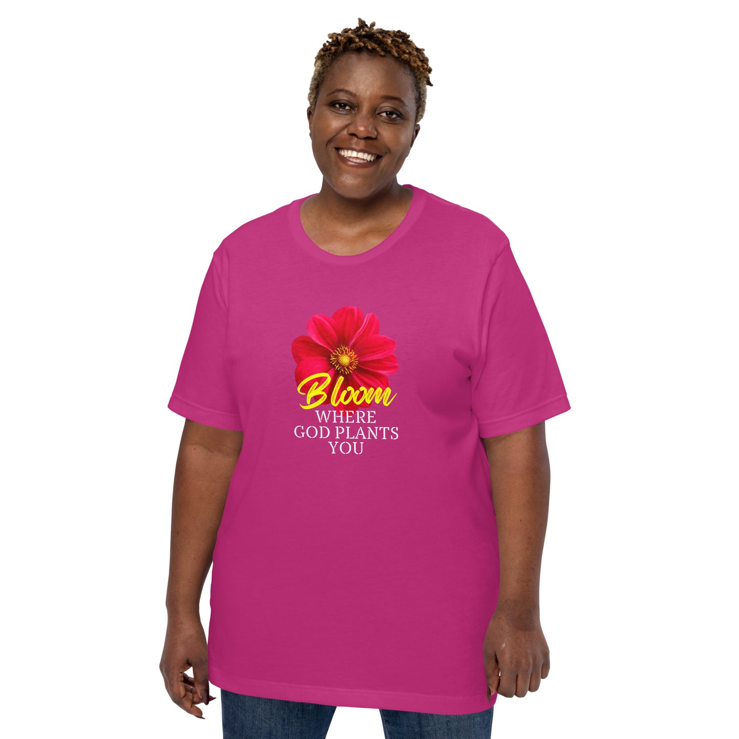 "Bloom Where God Plants You" Unisex T-shirt (2 Color Options)