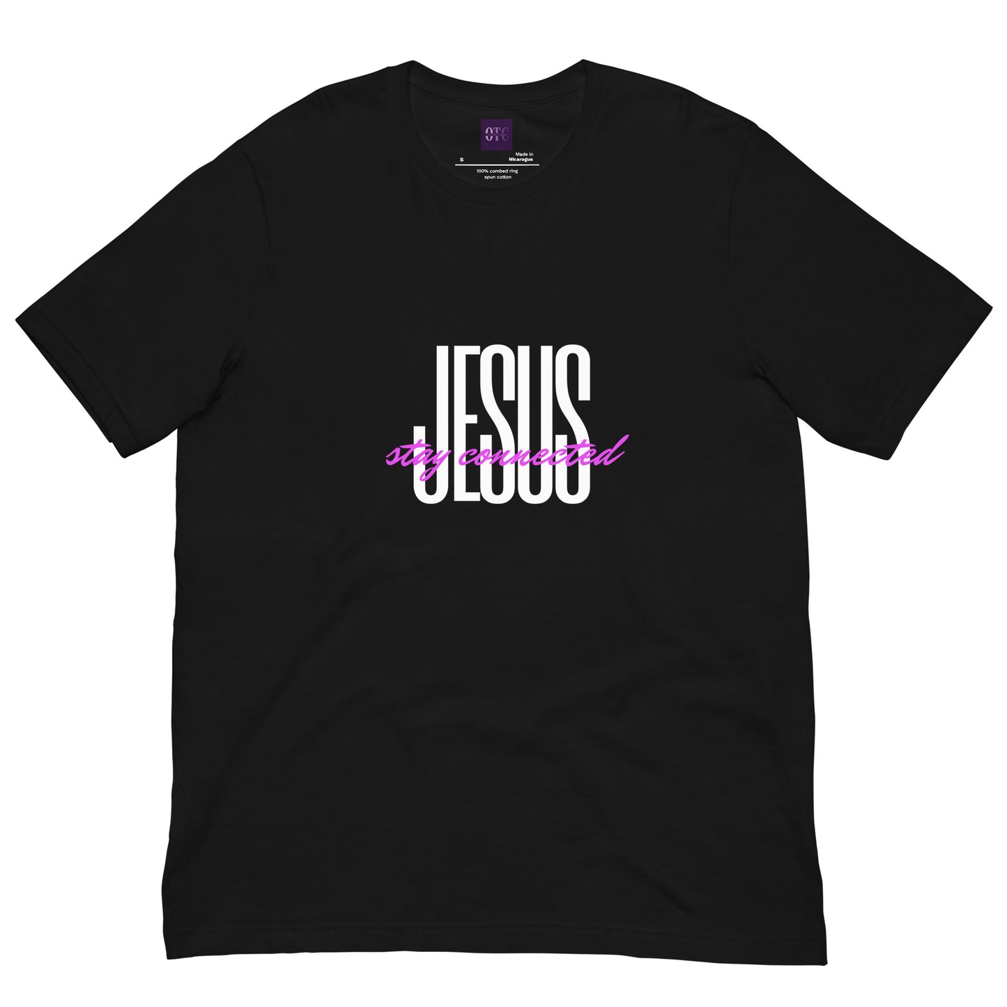 "Stay Connected" Unisex T-shirt (White/Pink)