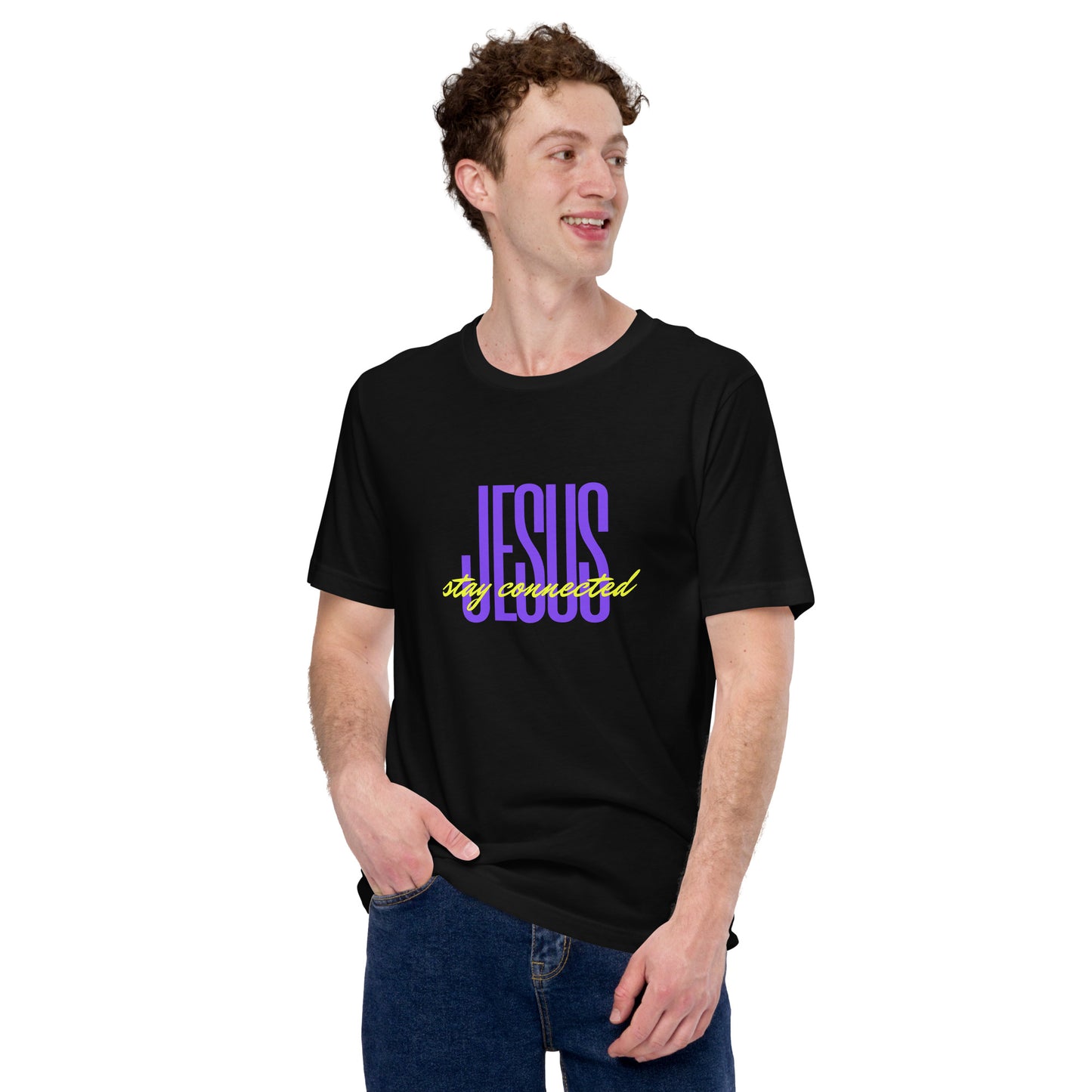 "Stay Connected" Black Unisex T-shirt