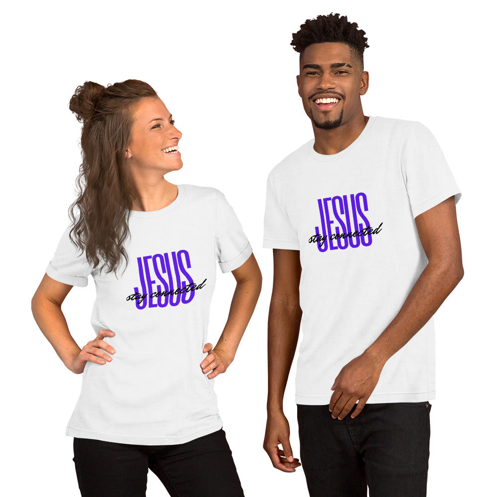 "Stay Connected" White Unisex T-shirt