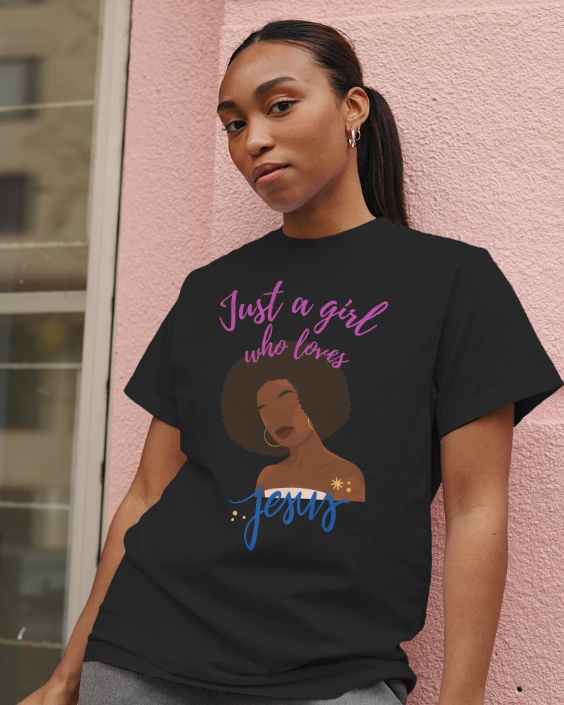 "Just a Girl" T-shirt (Pink) (2 Color Options)