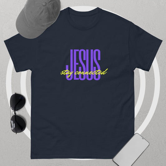"Stay Connected" Navy Unisex Classic Tee