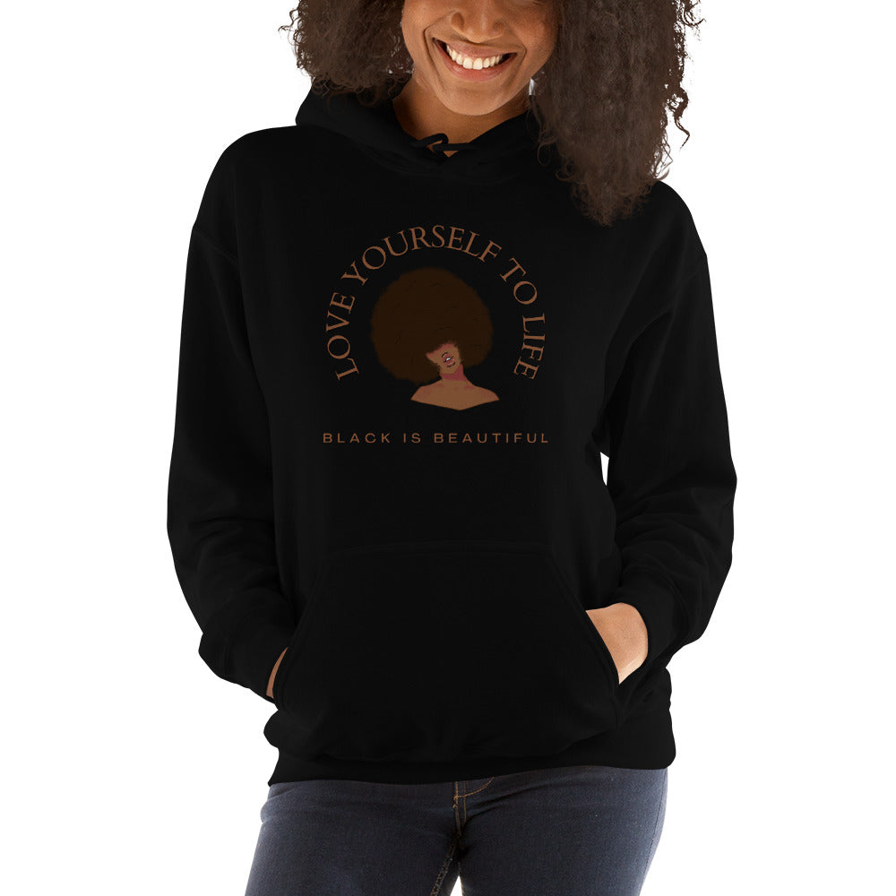 "Love Yourself to Life" (Brown) Unisex Hoodie (3 Color Options)