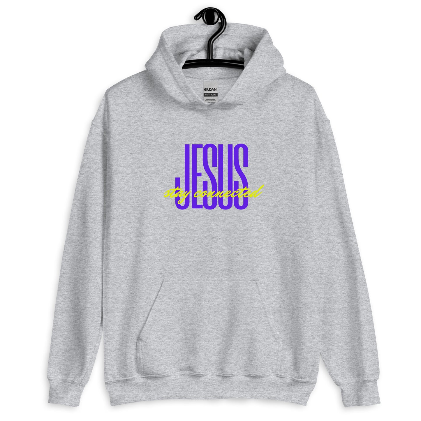 "Stay Connected" Unisex Hoodie (Purple/Yellow) (2 Color Options)
