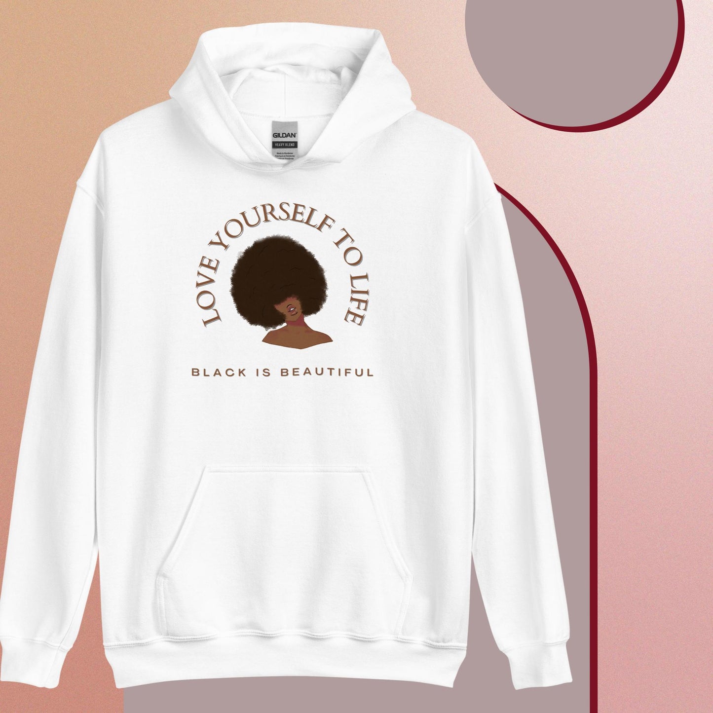 "Love Yourself to Life" (Brown) Unisex Hoodie (3 Color Options)