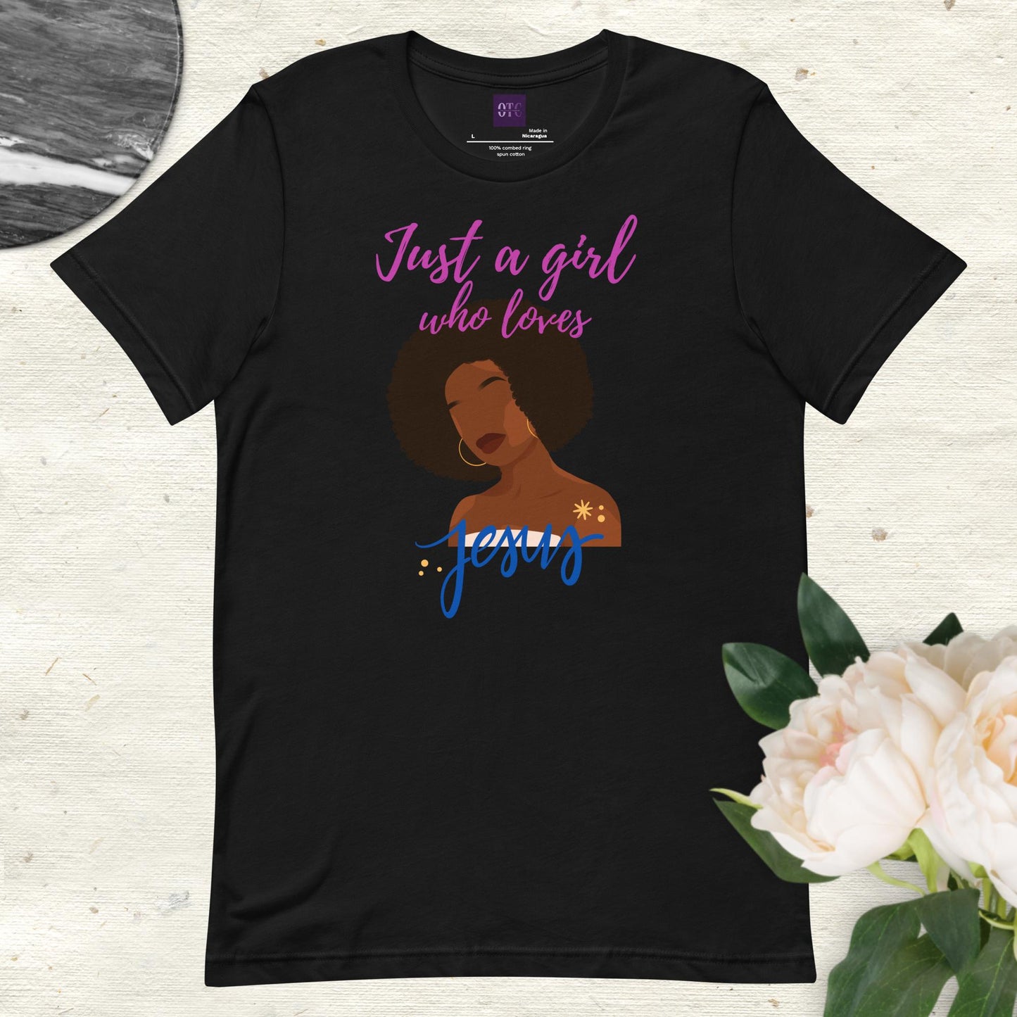 "Just a Girl" T-shirt (Pink) (2 Color Options)