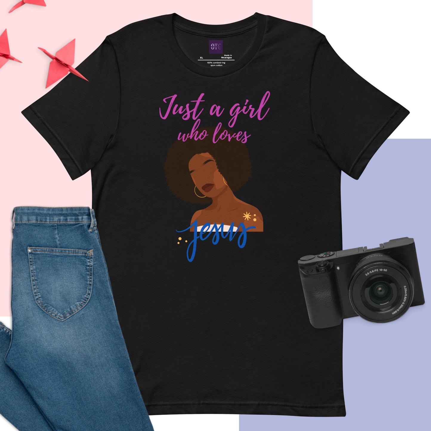 "Just a Girl" T-shirt (Pink) (2 Color Options)