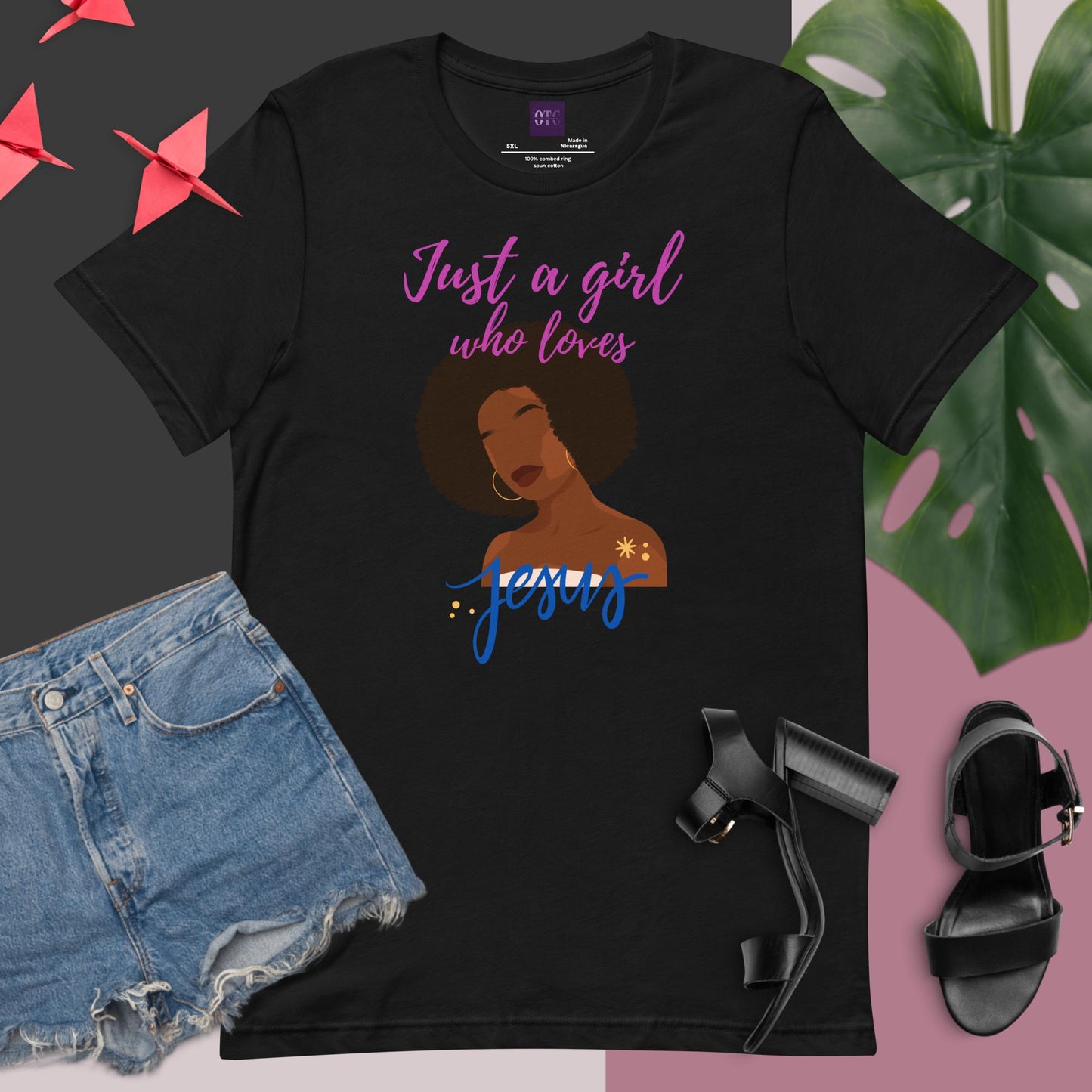 "Just a Girl" T-shirt (Pink) (2 Color Options)