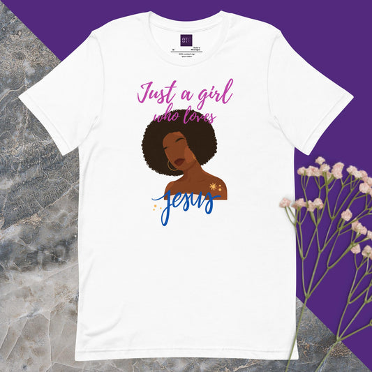 "Just a Girl" T-shirt (Pink) (2 Color Options)