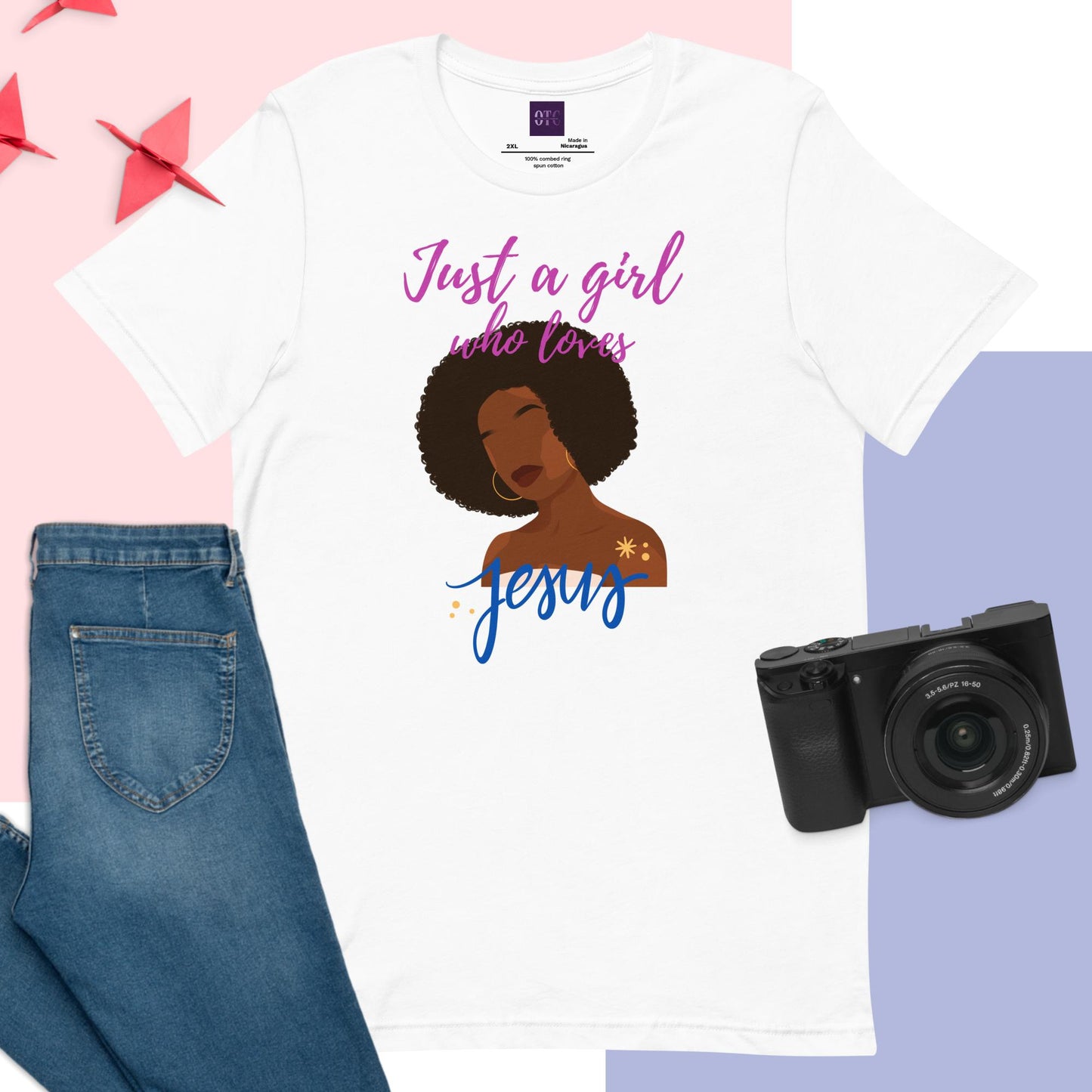 "Just a Girl" T-shirt (Pink) (2 Color Options)