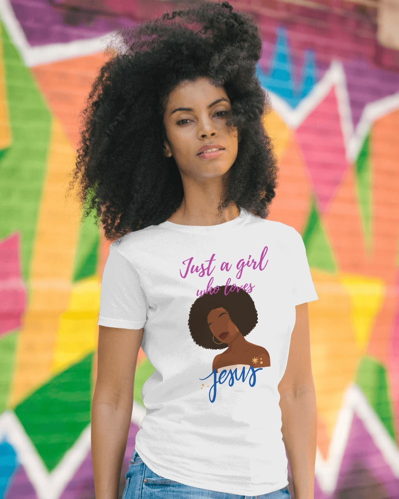 "Just a Girl" T-shirt (Pink) (2 Color Options)